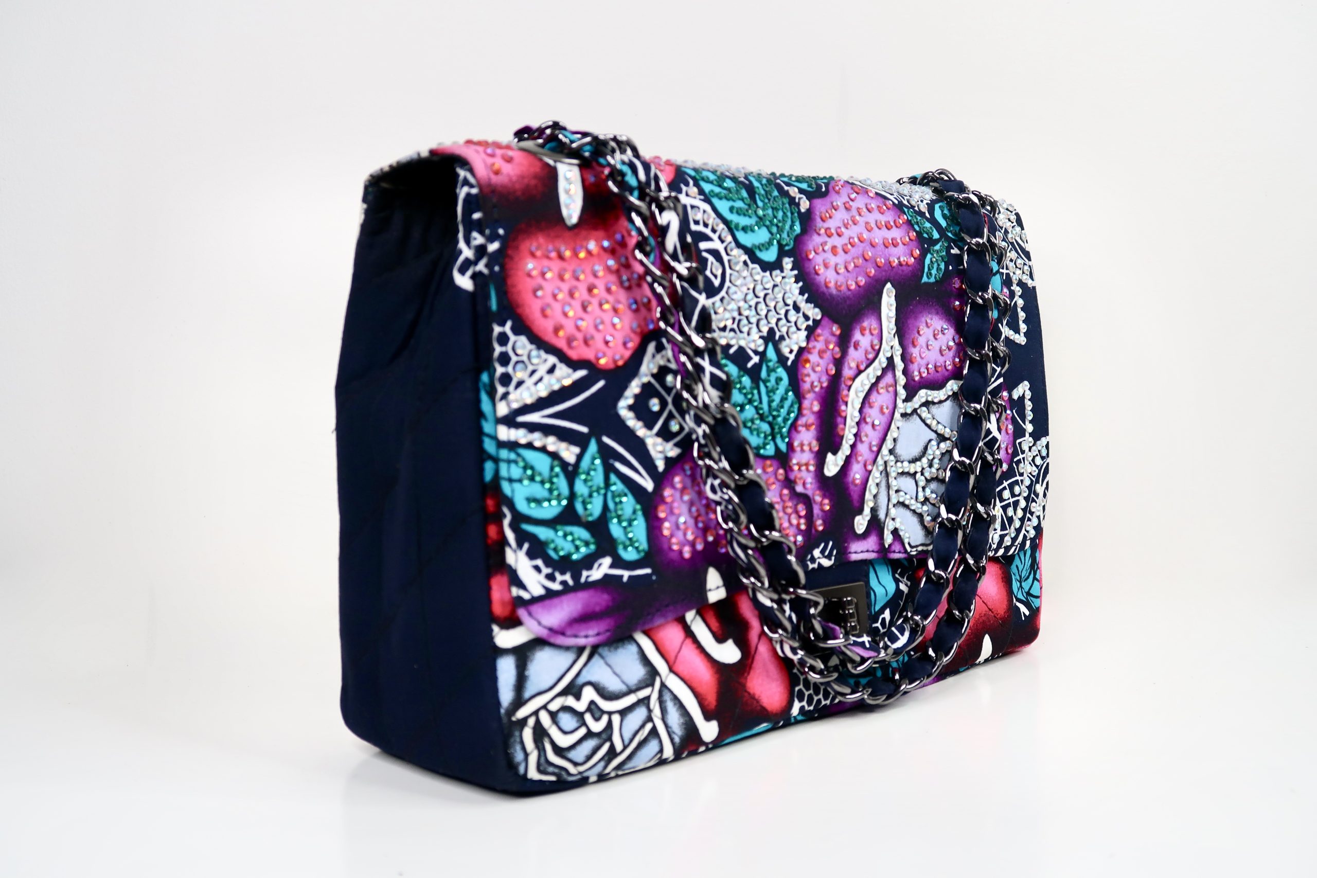 Ankara Crystal Dot Chain Bag – Signature Edition - Image 14