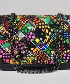 Alternative view of Ankara Grid Chain Bag – Noir Edit