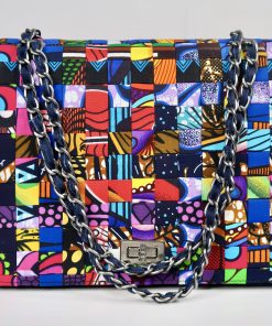 Ankara Patchwork Chain Bag – Indigo Edit