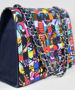 Alternative view of Ankara Patchwork Chain Bag – Indigo Edit